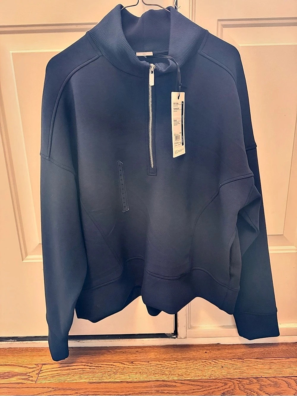 Calia  Soft Scuba Mock Neck 1/4 Zip Mock Neck 1/4-Zip Blue XL NWT